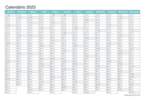 Calendário 2025 Para Imprimir Pdf E Excel