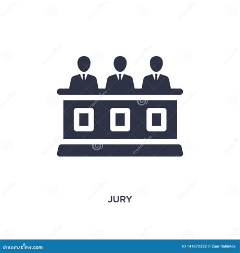 Jury Icon On White Background Simple Element Illustration From Law And