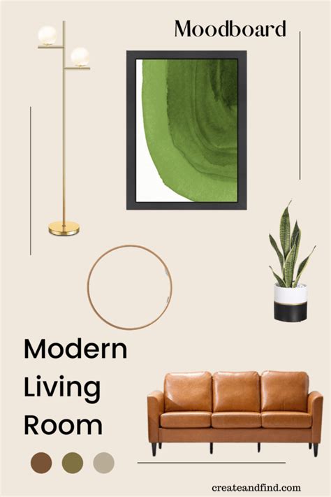Modern Living Room Mood Board