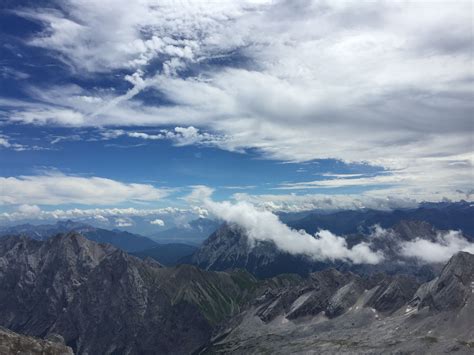 View From Zugspitze The Tallest Mountain In Germany Germany Mountains