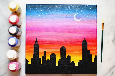 Download the perfect sunset painting pictures. How to Paint a Sunset Cityscape For Beginners (Easy)