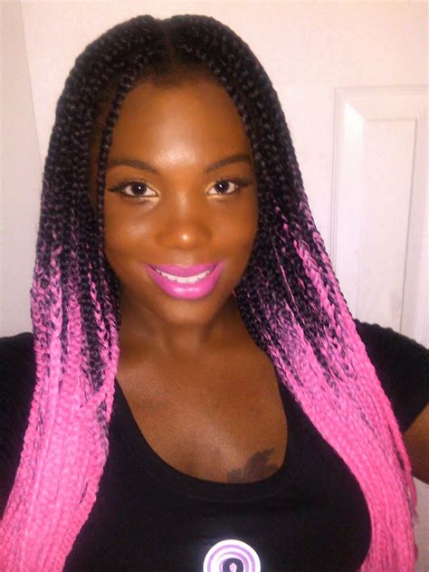Box Braids With Color Micro Braids Hairstyles Braided Hairstyles Hot
