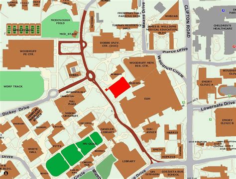 29 Emory University Campus Map Maps Database Source