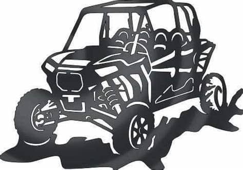 Download Free Rzr Svg File Atv Off Road Vehicle 2 Person 1 Eps 1 Svg Vinyl Ready It Provides Ruler At The Top And At Left Side Of The Image