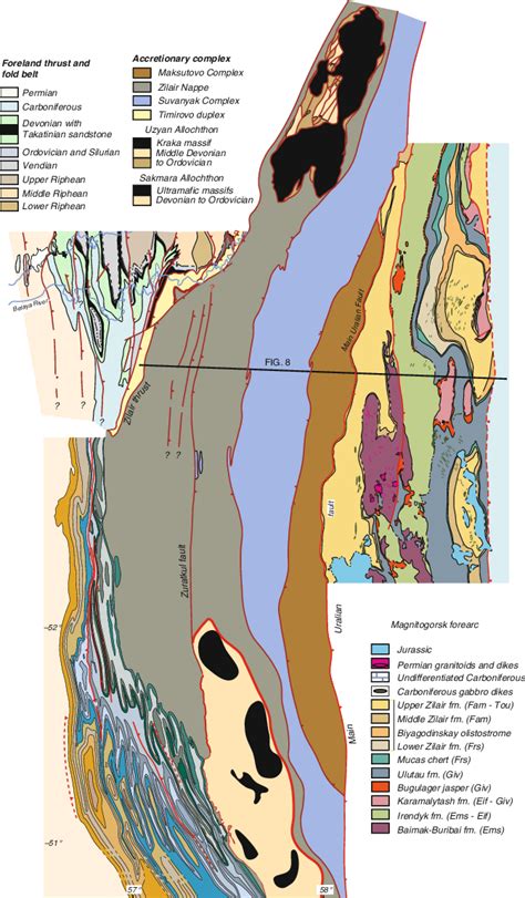 7 Geological Map Of Part Of The South Urals Foreland Thrust And Fold