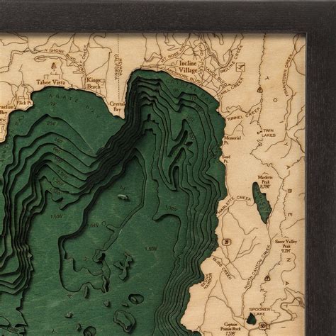 Lake Tahoe Medium Nautical Wood Maps 3d Wall Decor