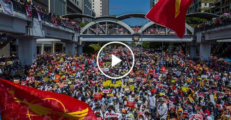 Media monitoring & online news monitoring of myanmar military. Protesters Flood Yangon's Streets in Defiance of Myanmar ...