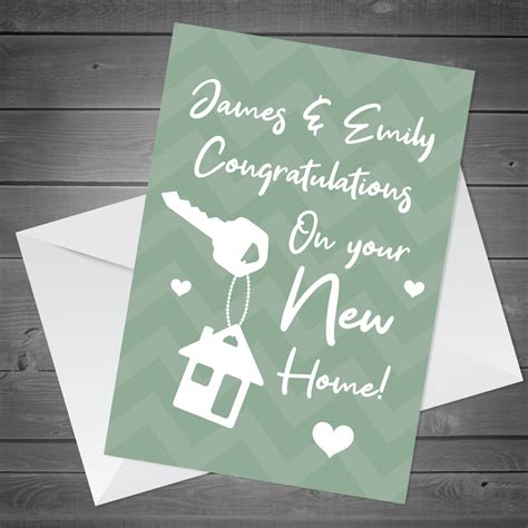 New Home House Warming Card Personalised Congratulations Card