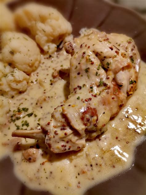 Lapin à la moutarde au cookeo recette légère Les delices de Karinette