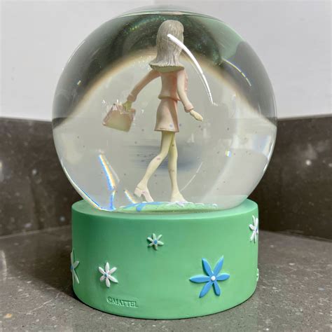 Large Vintage Barbie Sparkly Snow Globe Etsy Uk