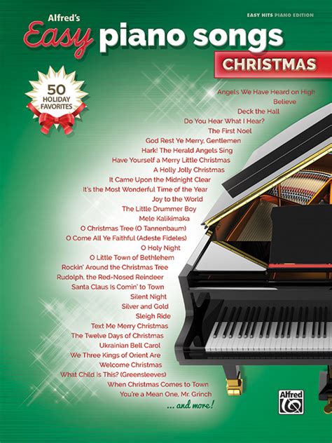 Walks you through 15 more easy pop songs to play on piano. Alfred's Easy Piano Songs: Christmas: Piano/Vocal/Guitar Book
