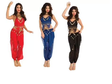Adult Sexy Deluxe Harem Belly Dancer Arabian Genie Costume 2199 Picclick