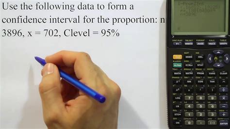 Graphing Calculator Example How To Construct A Confidence Interval For The Proportion Youtube