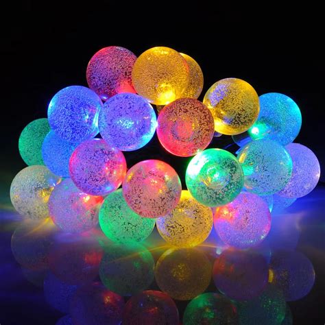 You can get these lights in warm white, cool white, or blue, and each strand includes 99 feet of lighting with 300 micro led bulbs—perfect for decorating large outdoor areas. Mpow Solar Outdoor String Lights 20ft 30 LED Multi-color ...