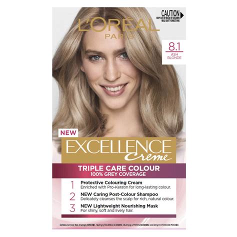 L Or Al Paris Excellence Creme Permanent Hair Colour Ash Blonde