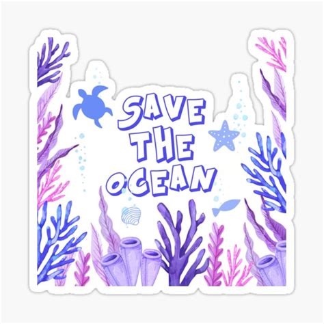 Save The Ocean Sticker By Asianhut20 Redbubble