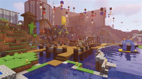 Wallpaper : Minecraft, shaders, water, house, dream smp, video games