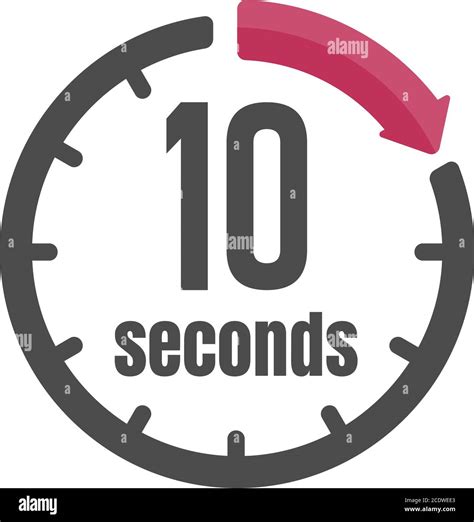 Clock Timer Time Passage Icon 10 Seconds Stock Vector Image And Art Alamy