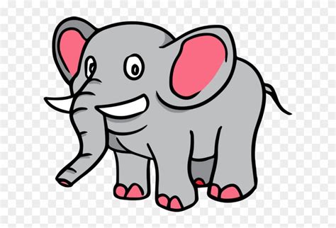 Elephant Clip Art Black And White Free Clipart Gambar Hewan Animasi