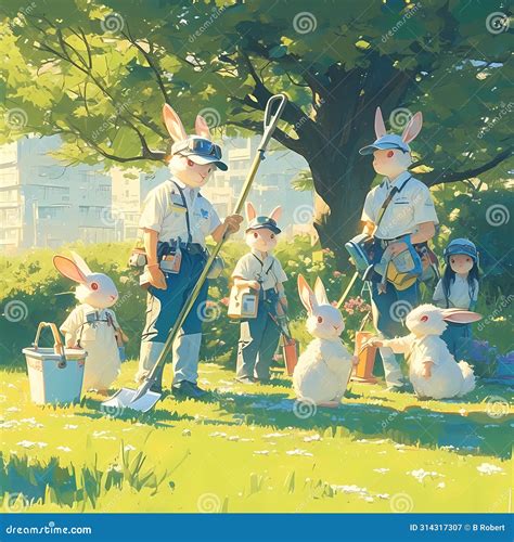 Endearing Fox In Construction Gear Royalty-Free Illustration