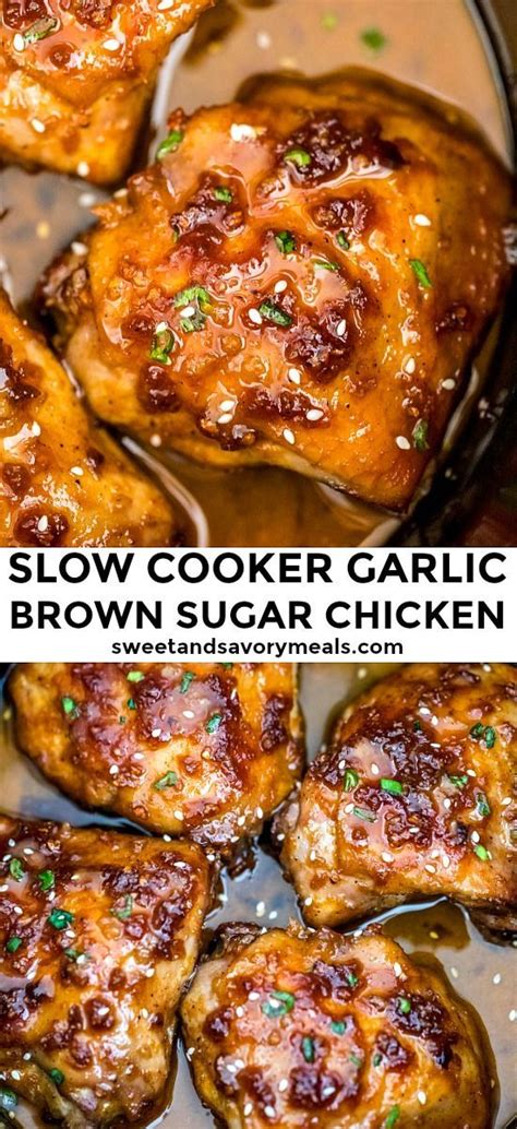 Slow Cooker Brown Sugar Garlic Chicken Recipe Garlic