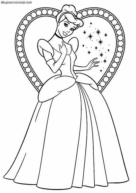 Princesa Cenicienta Disney Para Colorear Imprimir E Dibujar Dibujos