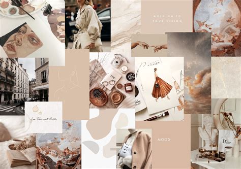 Beige Aesthetic Collage Laptop Wallpapers Aesthetic Desktop Wallpaper