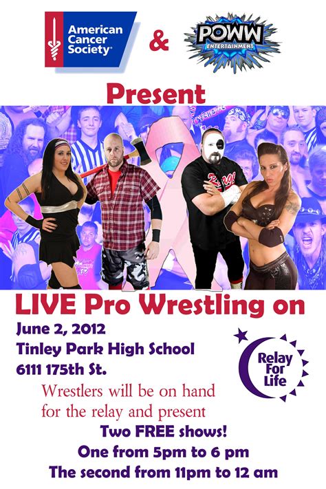 wrestling at the event??? | Relay for life, American cancer society, Relay