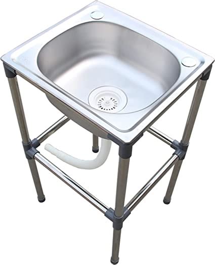 Free Standing Stainless Steel Single Bowl Commercial