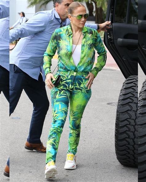 Jennifer Lopez Rocks A Casual Version Of Her Iconic Versace Dress For A