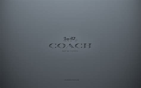 Download Wallpapers Coach Logo Gray Creative Background Coach Emblem