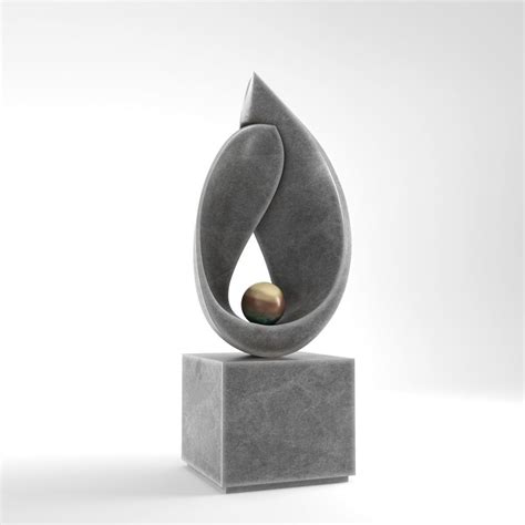 Modern Decorative Abstract Stone Art Sculpture D Model Uvs D