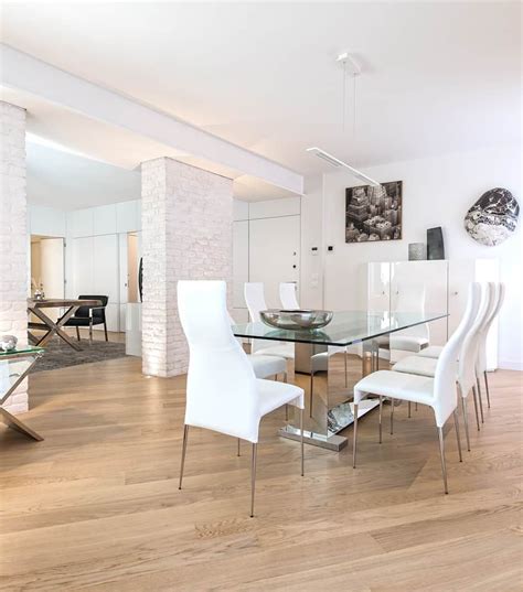 Arredare salotto e sala da pranzo insieme: Minimal white di BRANDO concept | homify | Idee di ...
