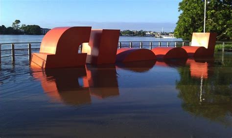 I have already spoken about how the floods started, i've done a couple of posts about the impact of the floods and today i'm. Watermark flood sculpture Brisbane by Richard Tipping