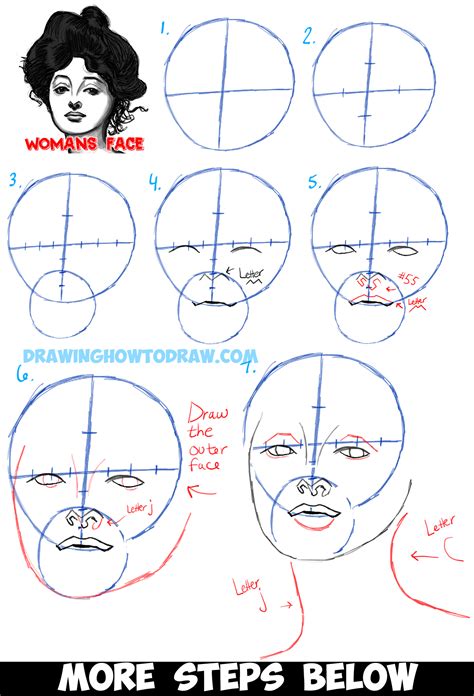 How To Draw Female Faces With A Beautiful Womans Portrait Tutorial