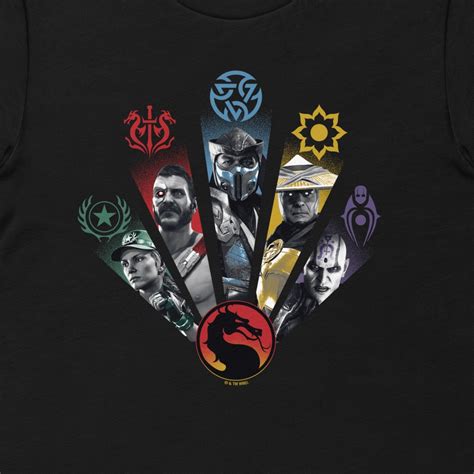 Mortal Kombat Character Emblems Adult T Shirt Warner Bros Shop