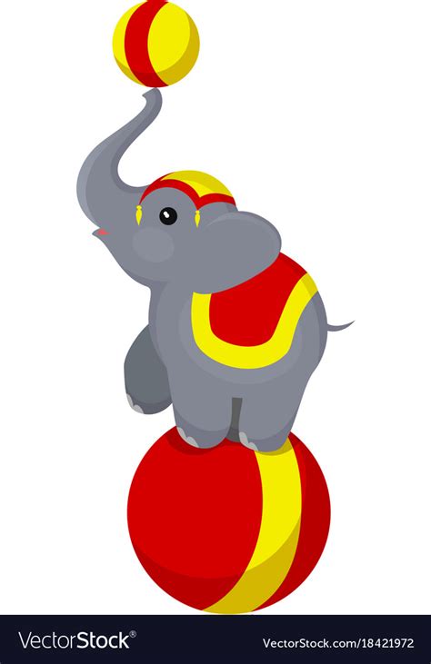 Elephant On A Ball Free Vector N Clip Art