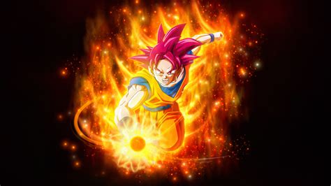 2048x1152 Resolution Super Saiyan God Goku Dragon Ball 2048x1152