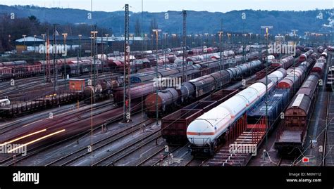 Train Formation Plant In The Suburb Of Vorhalle Marshalling Yard Freight Trains Hagen Ruhr Area