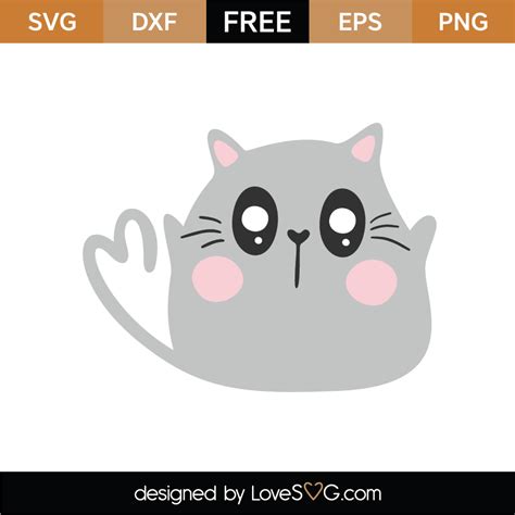 Free Cat SVG Cut File | Lovesvg.com