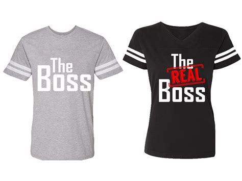 the boss the real boss matching couple cotton jerseys men heather women black men xl