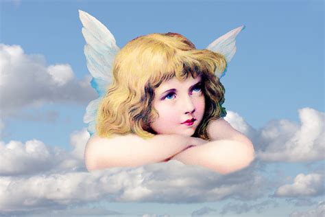 Angel In The Clouds Free Stock Photo Public Domain Pictures
