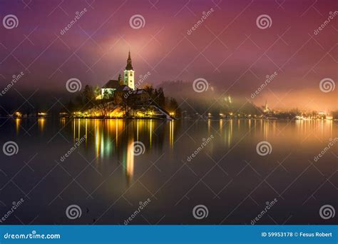 Lake Bled In Winter Slovenia Stock Photo Image Of Mountain Alps