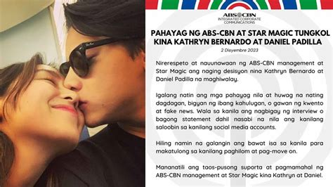 ABS CBN Issues Statement On KathNiel Breakup PEP Ph