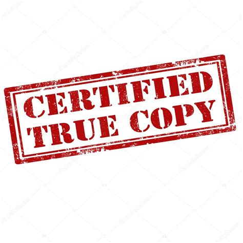 Certified True Copy — Stock Vector © Carmendorin 88461766