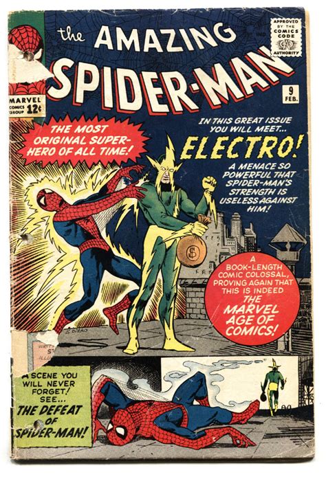 Amazing Spider Man 9 First Electro 1964 Marvel Silver Age Comic Book