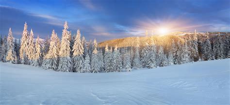Beautiful Winter Sunrise In Mountains Stock Image Image Of Beautiful