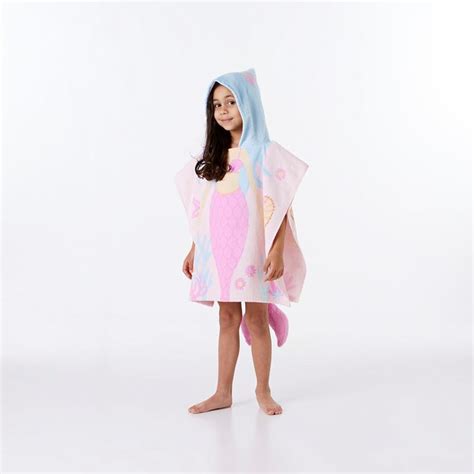 Adairs Kids Mia Mermaid Hooded Beach Towel Adairs