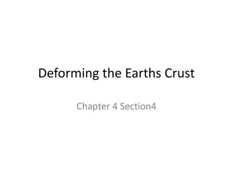 Ppt Deforming The Earths Crust Powerpoint Presentation Free Download