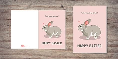 Some Bunny Loves You Easter Card Twinkl Party Twinkl